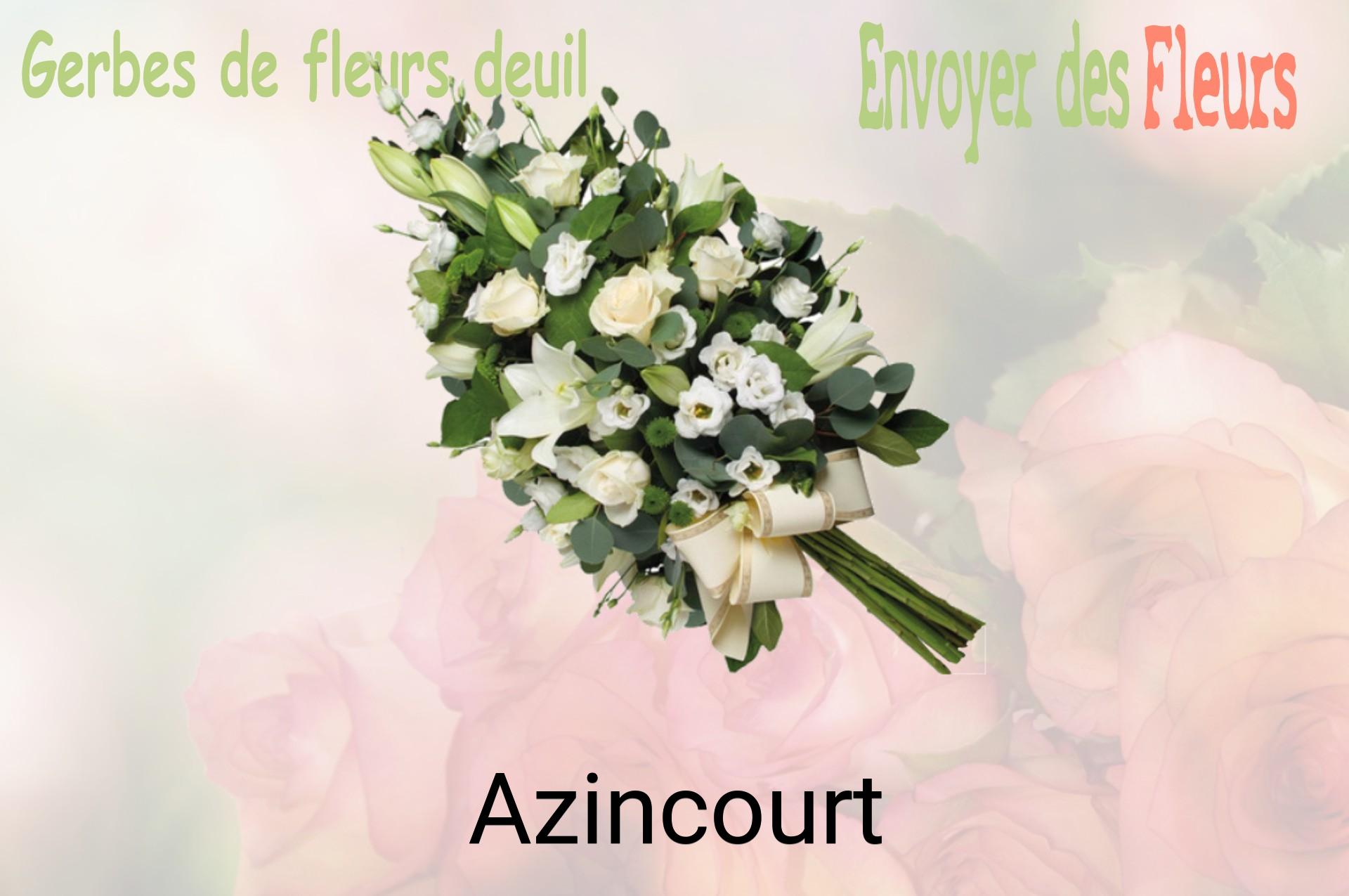 Gerbe de fleurs de deuil livrée à Azincourt